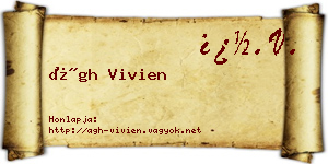 Ágh Vivien névjegykártya